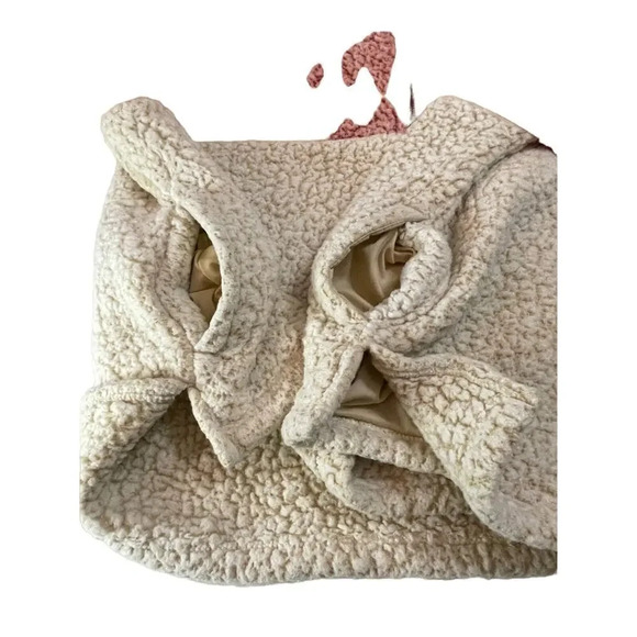 Time & Tru Fleece Quarter Zip Sweatshirt w/ Pockets Pink & White, 2X 20W-22W - Picture 2 of 6